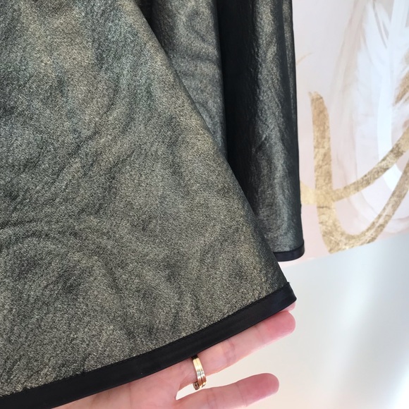 ALFRED SUNG | Vintage Satiny Deep Green Alfred Sung Flouncy Swing Skirt Size 8 - Picture 4 of 13